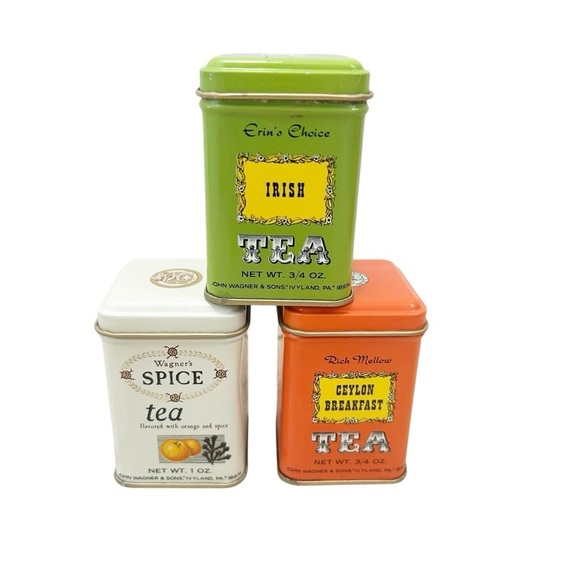 Other - Vintage John Wagner & Sons Tea Tins Ceylon Breakfast Spice & Irish